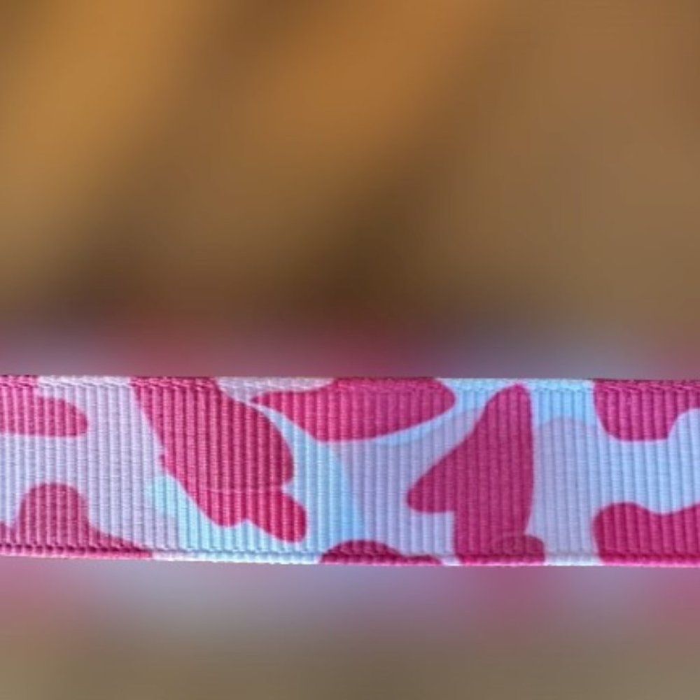 Pink Camo Grosgrain Ribbon  ****ALL RIBBONS BUY 2 GET 1 FREE DEAL****